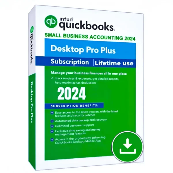 QuickBooks Desktop Premier Plus 2024 – Lifetime License Key – USA Version (1 User) Advanced Accounting for Growing Businesses